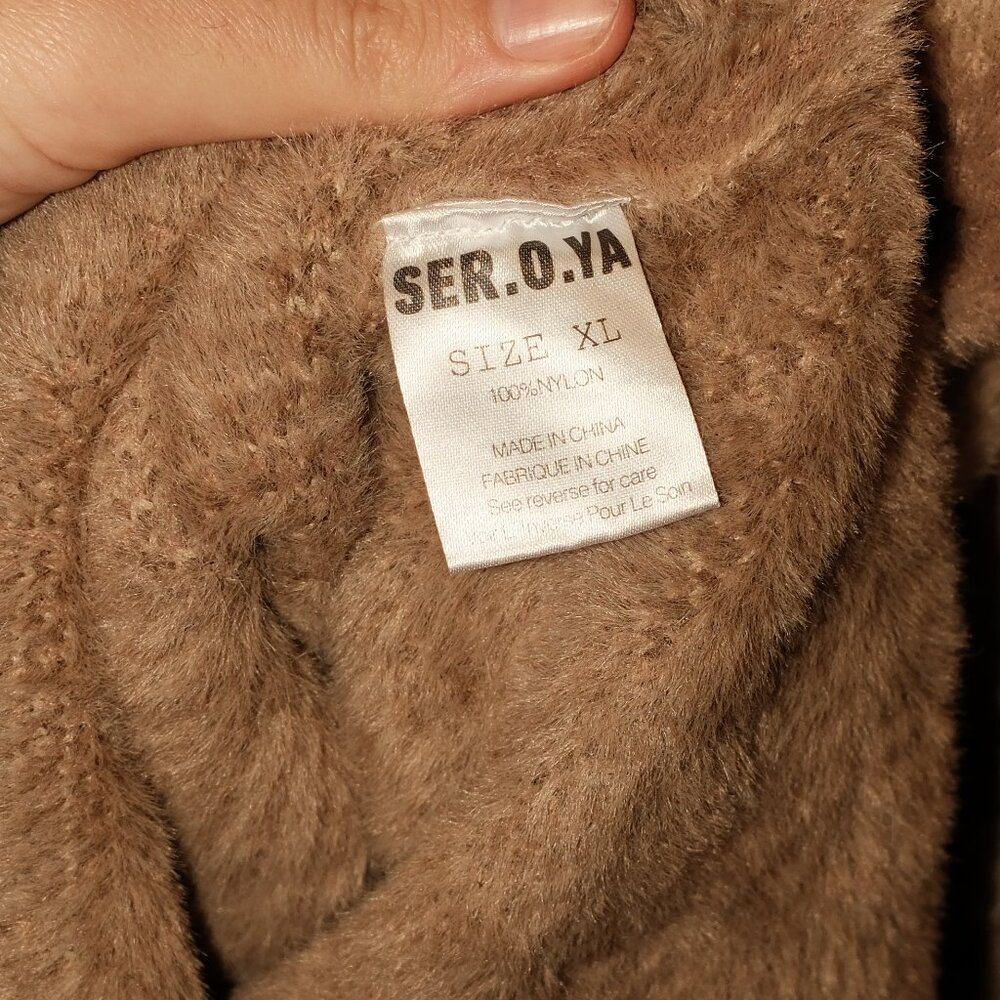 SEROYA Womens XL Shaggy Sweater - Picture 3 of 4